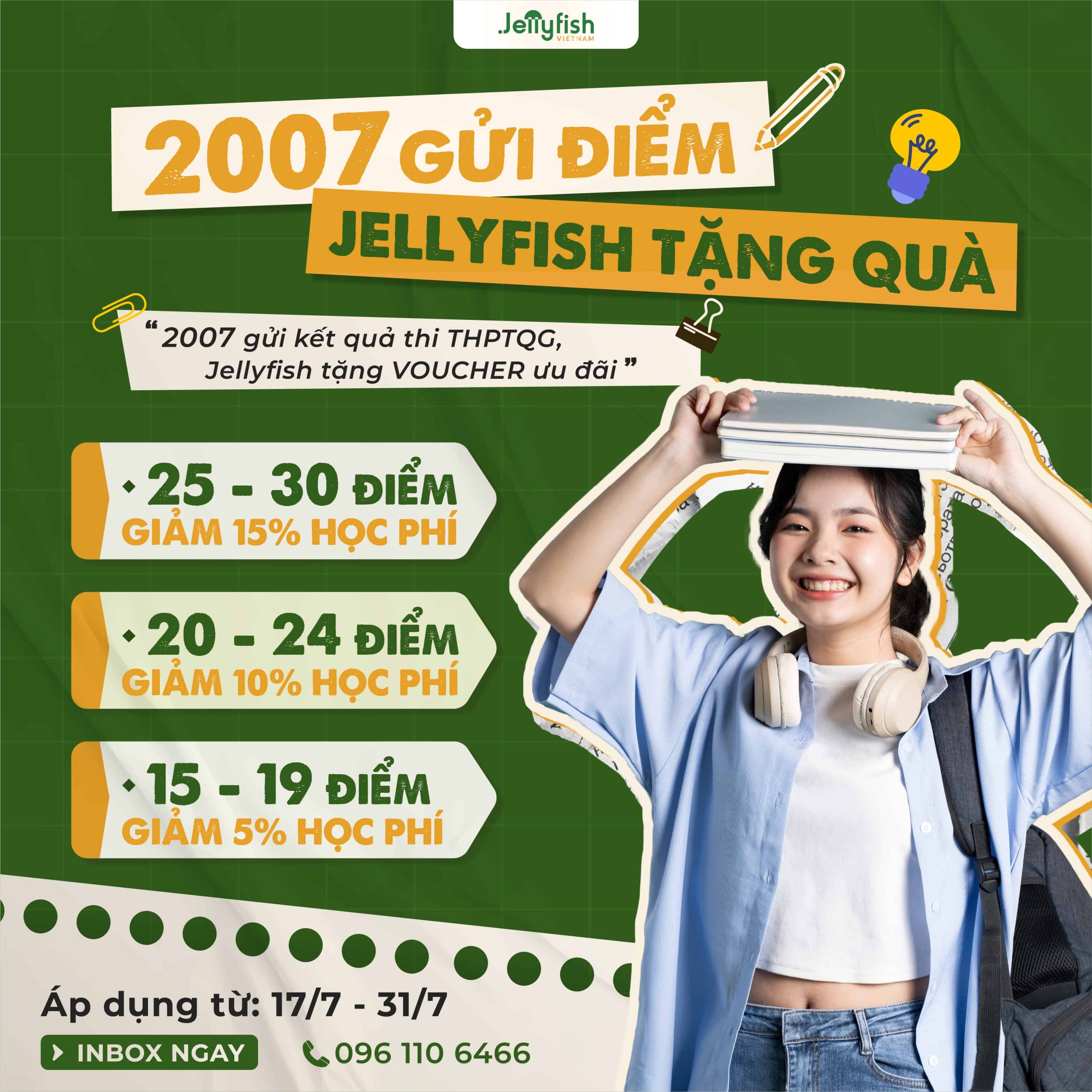Ưu đãi 2k7 gửi điểm, Jellyfish gửi quà Ưu đãi 2k7 gửi điểm, Jellyfish gửi quà